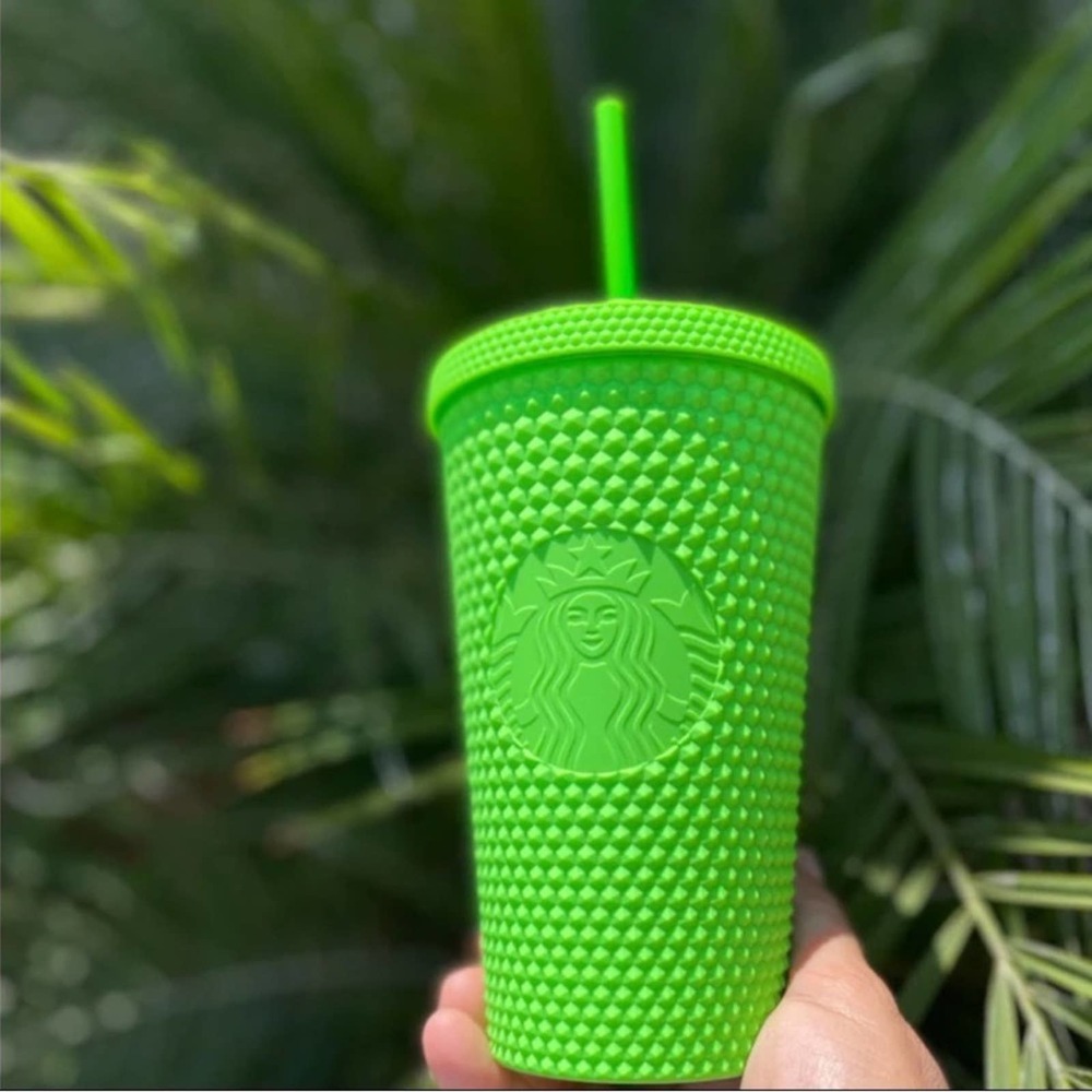 🆕 NEW NWT Starbucks Collectable Mate Lime Neon Green Stud Grande Cold Tumbler